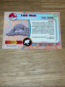 2000 Topps Pokemon #89 Muk TV Animation Series 2 Blue Logo non-holo NM - Image 2