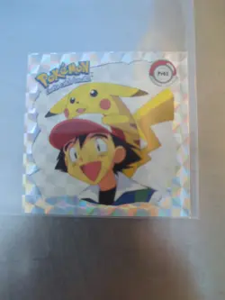 Vintage 1999 Artbox Pokemon Sticker Pikachu and Ash Series 1 Prizm Pr03 Holo - Image 1