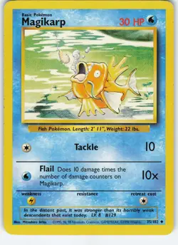 Magikarp 035/102 Uncommon Base Set LP Pokemon - Image 1
