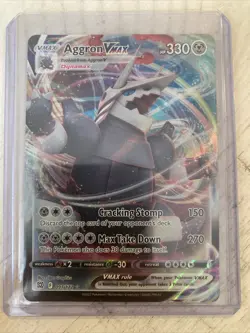 Pokemon TCG Aggron VMAX Brilliant Stars 097/172 Holo Ultra Rare - Image 1