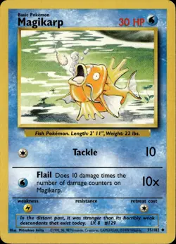Pokemon Base Set #035/102 Magikarp Uncommon - Image 1