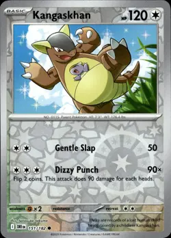 Kangaskhan 151/182 Common Destined Rivals Pokemon Reverse Holo Near Mint - Image 1