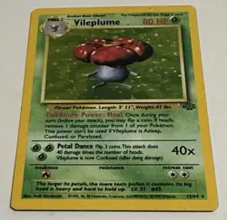 Pokemon Vileplume 15/64 Holo Rare Jungle Set WOTC 1999 Small Edge Crease MP - Image 4