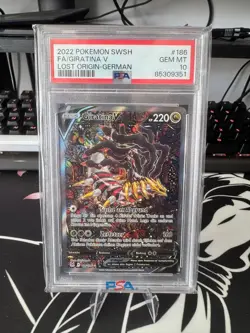 Pokemon Giratina V 186/196 Full Art German PSA 10 – Lost Origin - Image 1