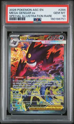 2026 POKEMON ASC EN-ASCENDED HEROES #284 MEGA GENGAR EX PSA 10 - Image 1