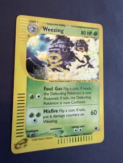 Pokemon TCG Weezing Expedition Base Set 32/165 Holo Rare 80 HP Eng 2002 SWIRL - Image 3