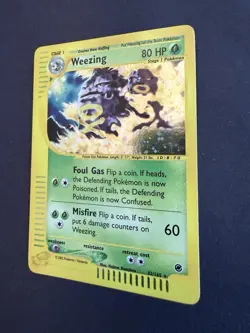 Pokemon TCG Weezing Expedition Base Set 32/165 Holo Rare 80 HP Eng 2002 SWIRL - Image 4