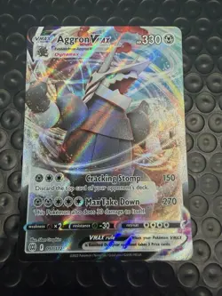 2022 Pokemon Brilliant Stars Aggron VMAX 097/172 NM - Image 1