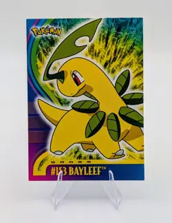 Topps Pokemon Johto Series Blue Logo: Bayleef #153 - NM - Image 1