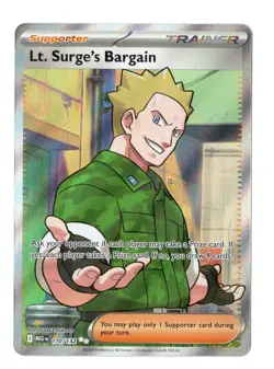 Lt. Surge's Bargain 170/132 Ultra Rare Mega Evolution Pokemon Holo Near Mint - Image 1