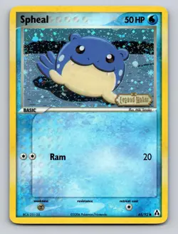 Spheal 65/92 Common Legend Maker Stamped Pokemon Reverse Holo NM - Image 1