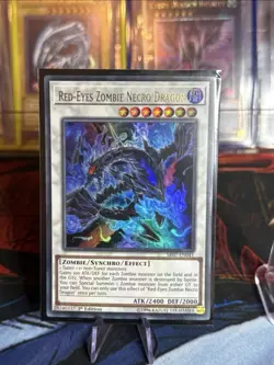 Yu-Gi-Oh Red-Eyes Zombie Necro Dragon Ultra Rare 1st Edition SR07-EN041 - Image 1