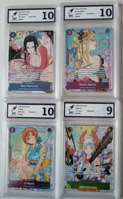 ONE PIECE DASH PACK - O-NAMI, BLACK MARIA, BOA HANCOCK & YAMATO - RKT GRADED - Image 1
