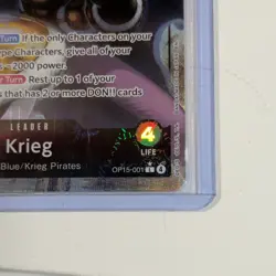 Bandai Krieg Leader East Blue OP15-001 Holo 5000 Power One Piece CCG - Image 4