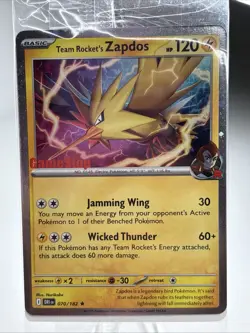 Team Rocket’s Zapdos GameStop Stamped Destined Rival Black Star Promo SEALED - Image 1