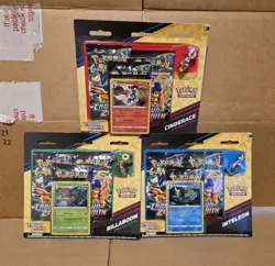 Pokemon Crown Zenith Pin Collection 3 Pack Blister Set of 3 Sealed - Image 1