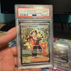 2025 PSA 10 GEM MINT Pokemon Destined Rivals SIR Ethan’s Adventure - Image 1
