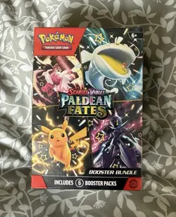 Pokemon TCG Paldean Fates Booster Bundle Sealed Box, 6 Packs Total - Image 1