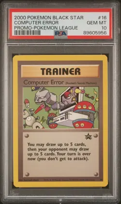 G2U 2000 Pokemon League Computer Error Black Star Promo BSP 16 PSA 10 PP - Image 1