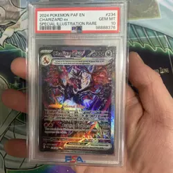 G2U Pokemon PSA 10 Charizard ex Special Illustration Rare SIR 234091 Paldean Fat - Image 1