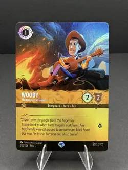 Disney Lorcana TCG Woody - Waiting for a Friend 205/204 Foil Amber Enchanted EN - Image 1