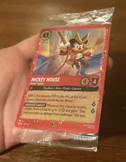 SEALED Mickey Mouse - Pirate Captain 18/P2 Glimmer Foil Promo NM Disney Lorcana - Image 2