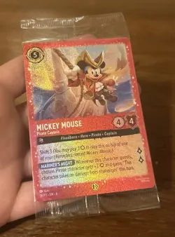 SEALED Mickey Mouse - Pirate Captain 18/P2 Glimmer Foil Promo NM Disney Lorcana - Image 3