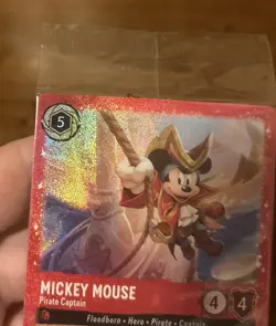 SEALED Mickey Mouse - Pirate Captain 18/P2 Glimmer Foil Promo NM Disney Lorcana - Image 5