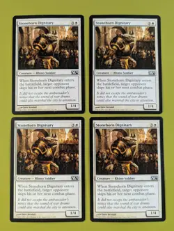 Stonehorn Dignitary x4 Magic 2012 M12 4x Playset Magic the Gathering MTG - Image 1