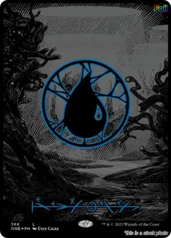 Island (Phyrexian) - Full Art (Oil Slick Raised Foil) [ONE - 366] - NM [Foil]... - Image 1