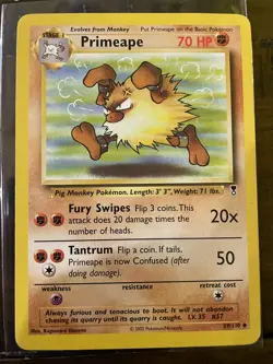Primeape Non-Holo Uncommon 59/110 Pokemon TCG Legendary Collection LP - Image 1