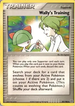 Wally's Training 85/106 Emerald Pokemon Card TCG - Image 1