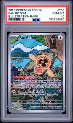 2026 Pokemon Ascended Heroes 250/217 FAN ROTOM Illustration Rare PSA 10 - Image 1