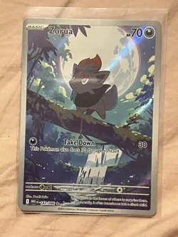 Pokemon TCG Zorua 142/086 Sv11w: White Flare Holo Illustration Rare Card - Image 1