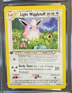 Light Wigglytuff 54/105 1st Edition Neo Destiny 2002 WoTC Pokemon CGC 9 Mint - Image 3