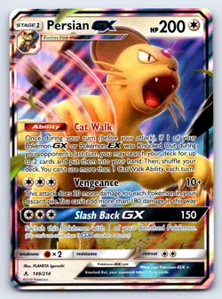 Persian GX 149/214 Holo GX Rare Unbroken Bonds Pokemon Near Mint - Image 1