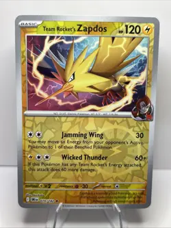 Team Rocket's Zapdos 070/182 (REVERSE HOLO) Pokemon TCG: SV10: Destined Rivals - Image 1