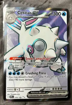 Pokemon TCG Cetitan EX Full Art Ultra Rare Holo Card 210/182 Destined Rivals - Image 1