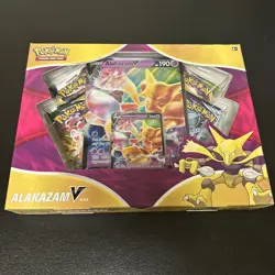 Pokemon TCG: Alakazam V Box - 4 Packs W/ 1x Evolving Skies New Factory Sealed 820650807480 - Image 1