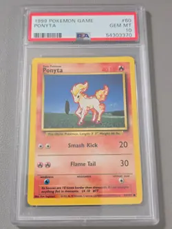 1999 POKEMON GAME #60 PONYTA PSA 10 - Image 1