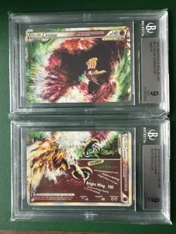 Heart Gold Soul Silver Ho-oh Legend Top Bottom Set Graded BGS 9 Mint Pokemon - Image 1