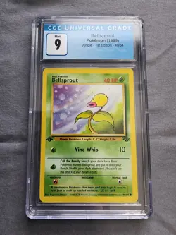 Pokemon CGC 9 Mint First Edition Bellsprout Jungle Set 49/64 Graded Card - Image 1