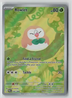 Rowlet 090/088 Holo Illustration Rare Perfect Order Pokemon NM - Image 1