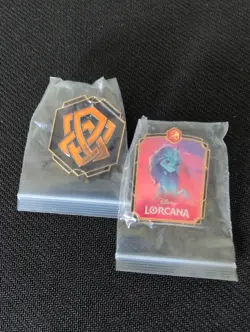 Disney Lorcana Amber Ink Symbol League Kit Pin & Sisu Ruby Pin - Image 1