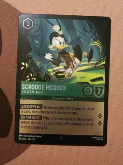 Lorcana Scrooge McDuck - S.H.U.S.H. Agent (Cold Foil) x1 NM from Whispers (10) - Image 1