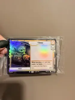 Star Wars Unlimited Grogu Leader Promo Foil sealed 2 card Mandalorian AMC pack - Image 1