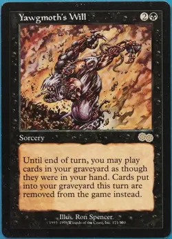 Yawgmoth's Will Urza's Saga VHP/DAMAGED (Reserved List MTG Card) 518520 ABUGames - Image 1