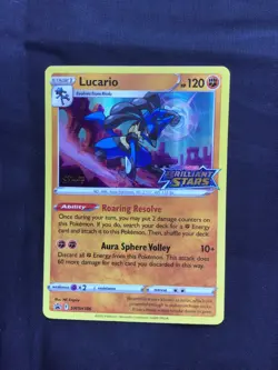 Pokemon Cards: Brilliant Stars Staff Prerelease Promo: Lucario SWSH186 - Image 1