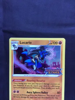 Pokemon Cards: Brilliant Stars Staff Prerelease Promo: Lucario SWSH186 - Image 2