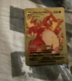 Charizard VMAX Metal Full Art Foil Pokemon TCG Card 330 HP Fire Type - Image 1